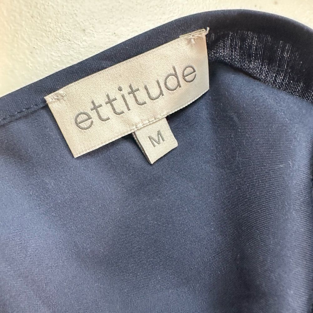 NWT Ettitude Women’s Olive Navy Blue Sateen Cami Adjustable Strap Bamboo - M - Picture 5 of 11